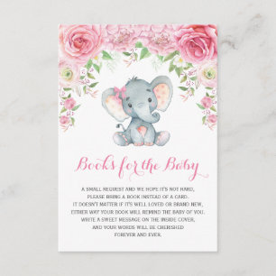 Recepción Elefante de bebé floral rosa trae una tarjeta de i