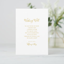 Recepción Elegante Boda de oro simple con tarjeta de pozo