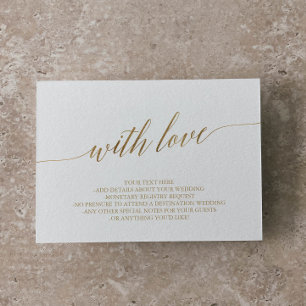 Recepción Elegante Caligrafía De Oro Con Tarjeta De Detalles