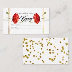 Recepción Elegante: ¿Cuántos besos tiene la tarjeta de inscr