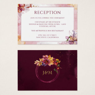 Recepción elegante de color marsala Rosa oro