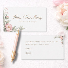 Recepción Elegante Juego de Cuánto para Baby Shower Tarjeta 