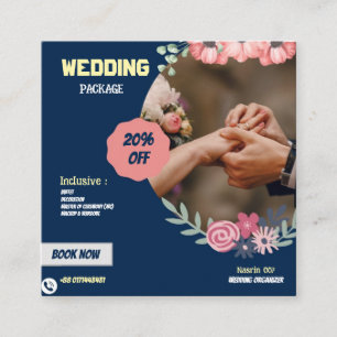 Recepción Elegante Paquete de Boda Tarjeta de Alojamiento Pr