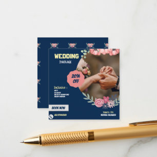 Recepción Elegante Paquete de Boda Tarjeta de Alojamiento Pr