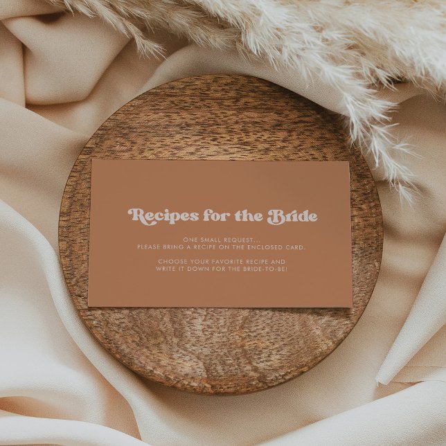 Recepción Elegante retro de azúcar marrón Tarjeta de solicit (Subido por el creador)