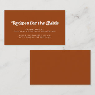 Recepción Elegante retro naranja quemado Tarjeta de solicitu