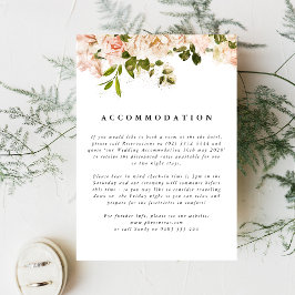 Recepción Elegante Rosa Romance Boda tarjeta de gabinete