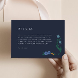 Recepción Elegante Tarjeta De Alojamiento Art Déco