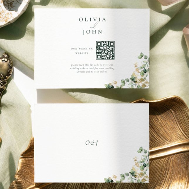Recepción Elegante tarjeta de cierre de sitio web del Boda E (Subido por el creador)