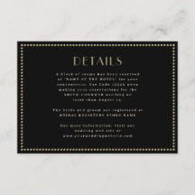 Elegante tarjeta de clausura bordeada Art Deco