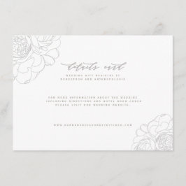 Recepción Elegante tarjeta de detalles de boda floral