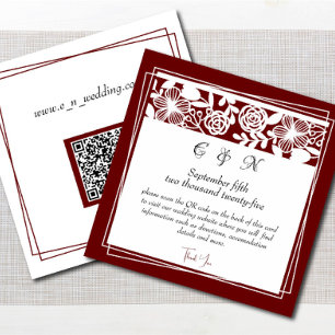 Recepción Elegante tarjeta de envoltorio de detalles del Mon