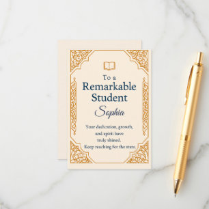 Recepción Elegante tarjeta de felicitaciones para un St exce