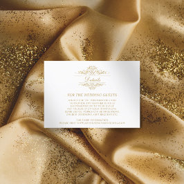 Recepción Elegante Tarjeta de Gabinete Boda de lujo de Oro