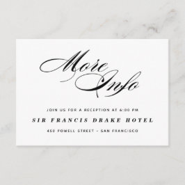 Recepción Elegante tarjeta de gabinete de boda