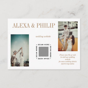 Recepción Elegante tarjeta de gabinete de Boda fotográfico