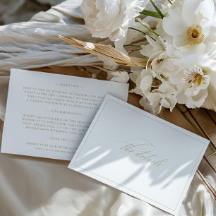 Recepción Elegante tarjeta de gabinete de detalles de Boda b