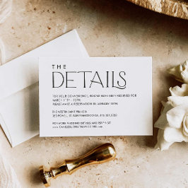 Recepción Elegante Tarjeta de gabinete de detalles de Boda m