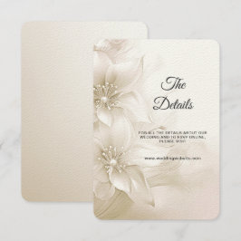 Recepción Elegante tarjeta de gabinete de detalles de flores