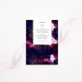 Recepción Elegante tarjeta de gabinete de detalles de la est