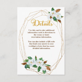 Recepción Elegante tarjeta de gabinete de detalles de la mag