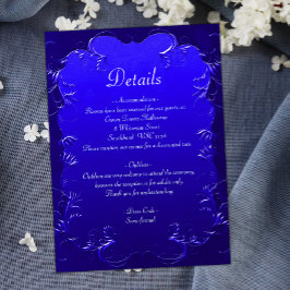 Recepción Elegante tarjeta de gabinete de detalles del Boda
