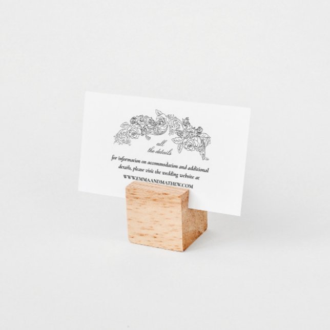 Recepción Elegante tarjeta de gabinete de sitio web de Boda  (Subido por el creador)