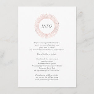 Recepción Elegante tarjeta de información/detalles del monog