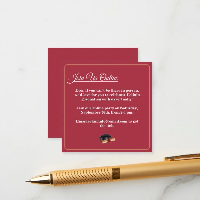 Recepción Elegante tarjeta de inscripción moderna para la fi (Anverso/Reverso In Situ)