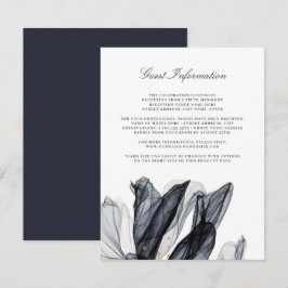 Recepción Elegante tarjeta de inserción de Boda de la Marina