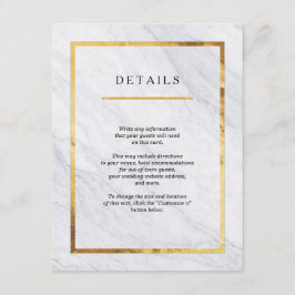 Recepción Elegante tarjeta de inserción de Boda de oro de má