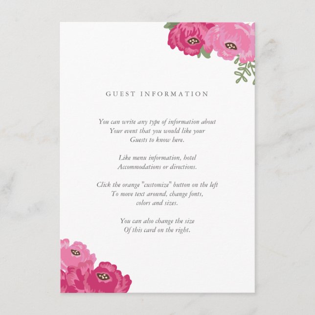 Recepción Elegante tarjeta de inserción de Jar Mason (Anverso)