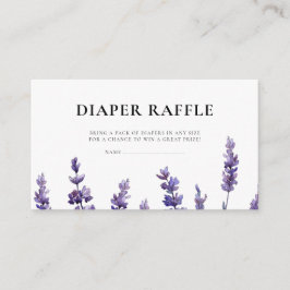Recepción Elegante tarjeta de lavanda Diaper Raffle