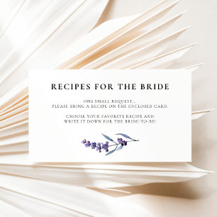 Recepción Elegante tarjeta de receta de ducha de novia de la