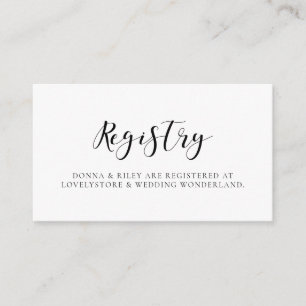 Recepción Elegante tarjeta de registro boda de diseño
