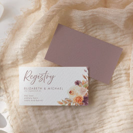 Recepción Elegante Tarjeta de Registro de Bodas Florales de 