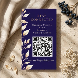 Recepción Elegante Tarjeta de Sitio Web de Boda con Borde Bo