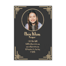 Elegante tarjeta de visita para Relieve metalizado