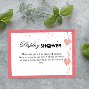 Recepción Elegante tarjeta de visualización de la ducha de n
