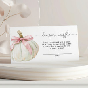 Recepción Elegante Tarjeta Raffle de Calabaza Rosada