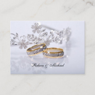 Recepción Elegante tarjeta RSVP de Banda Boda de Oro / Plati