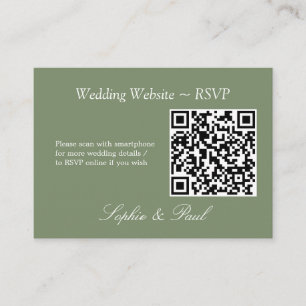 Recepción Elegante Tarjeta RSVP para el sitio web de código 