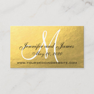 Recepción Elegante tarjeta web de Boda negro de oro