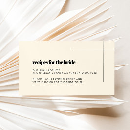 Recepción Elegante y crema de moda Ducha de novia Tarjeta re