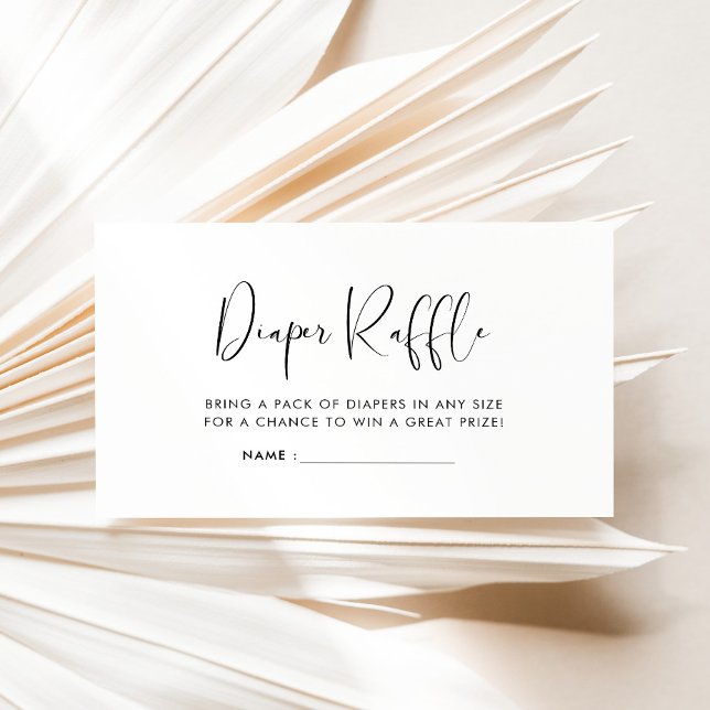 Recepción Elegante y moderna tarjeta de rifa de pañales para (Subido por el creador)