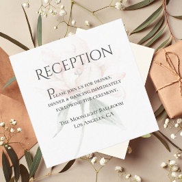 Recepción elegante y rústica floral neutra