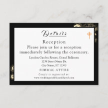 Elegantes Rosas Bodas Católicos Tarjeta de Gabinet