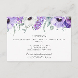 Recepción en línea de Boda Purple Floral
