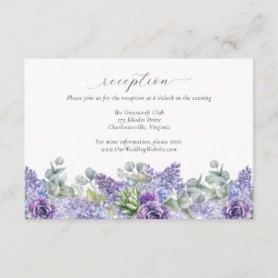 Recepción en línea de Boda Purple Floral