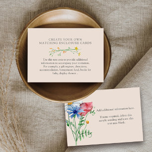 Recepción Encanto de Flor Silvestre Crea tu Propia Tarjeta e